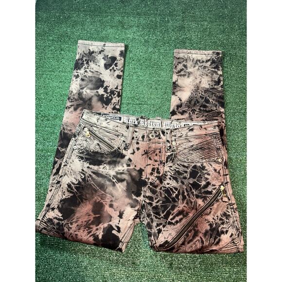 Rock Revival Jezek Moto Acid Wash Denim Men’s 32x33 - Picture 1 of 13